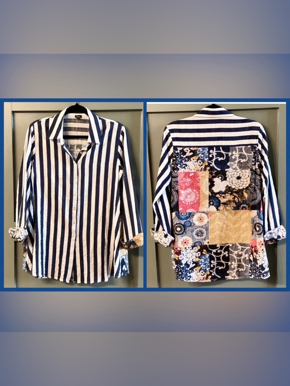 NWOT SHANA Floral Button Down